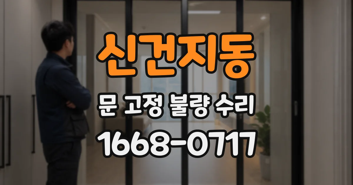 신건지동 문 고정 불량 수리
