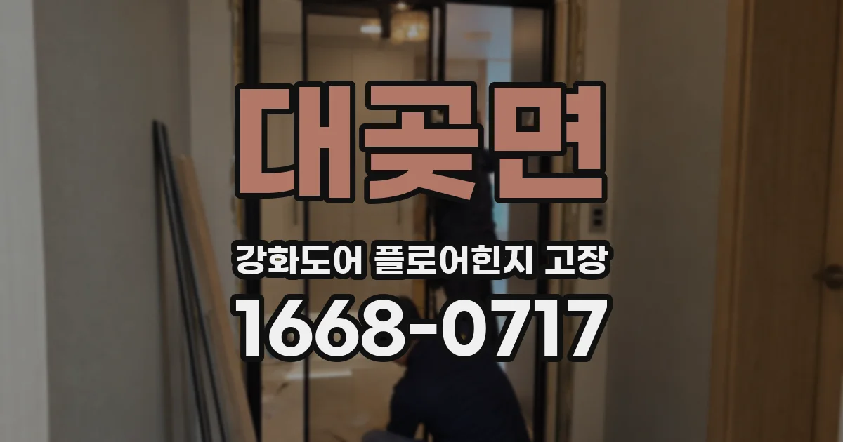 대곶면 강화도어 플로어힌지 고장