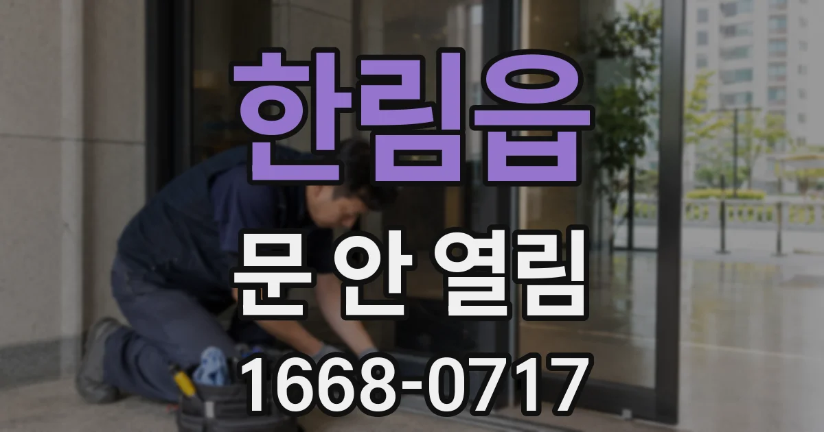 한림읍 문 안 열림