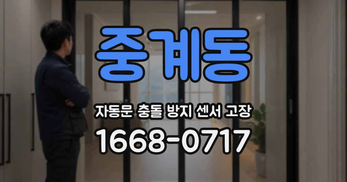 중계동 자동문 충돌 방지 센서 고장