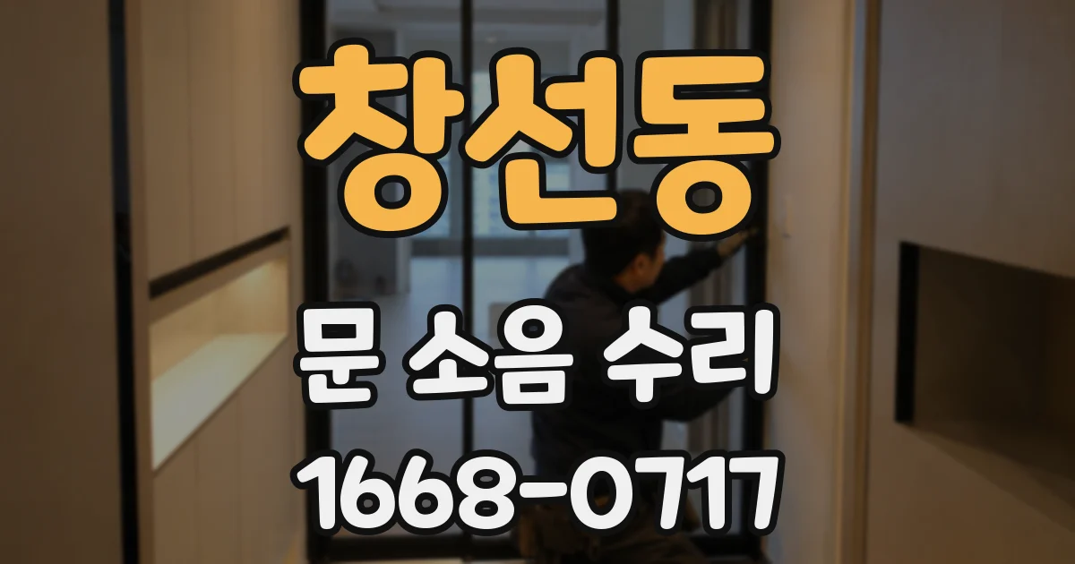 창선동 문 소음 수리