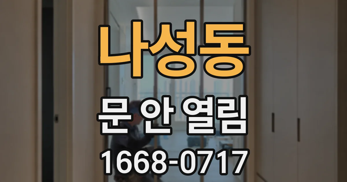 나성동 문 안 열림