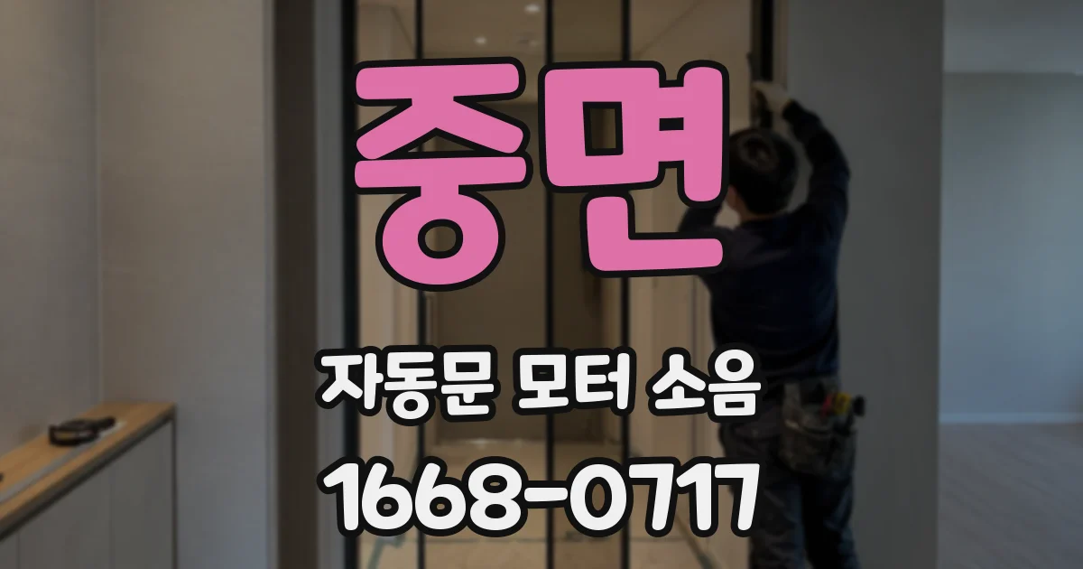 중면 자동문 모터 소음