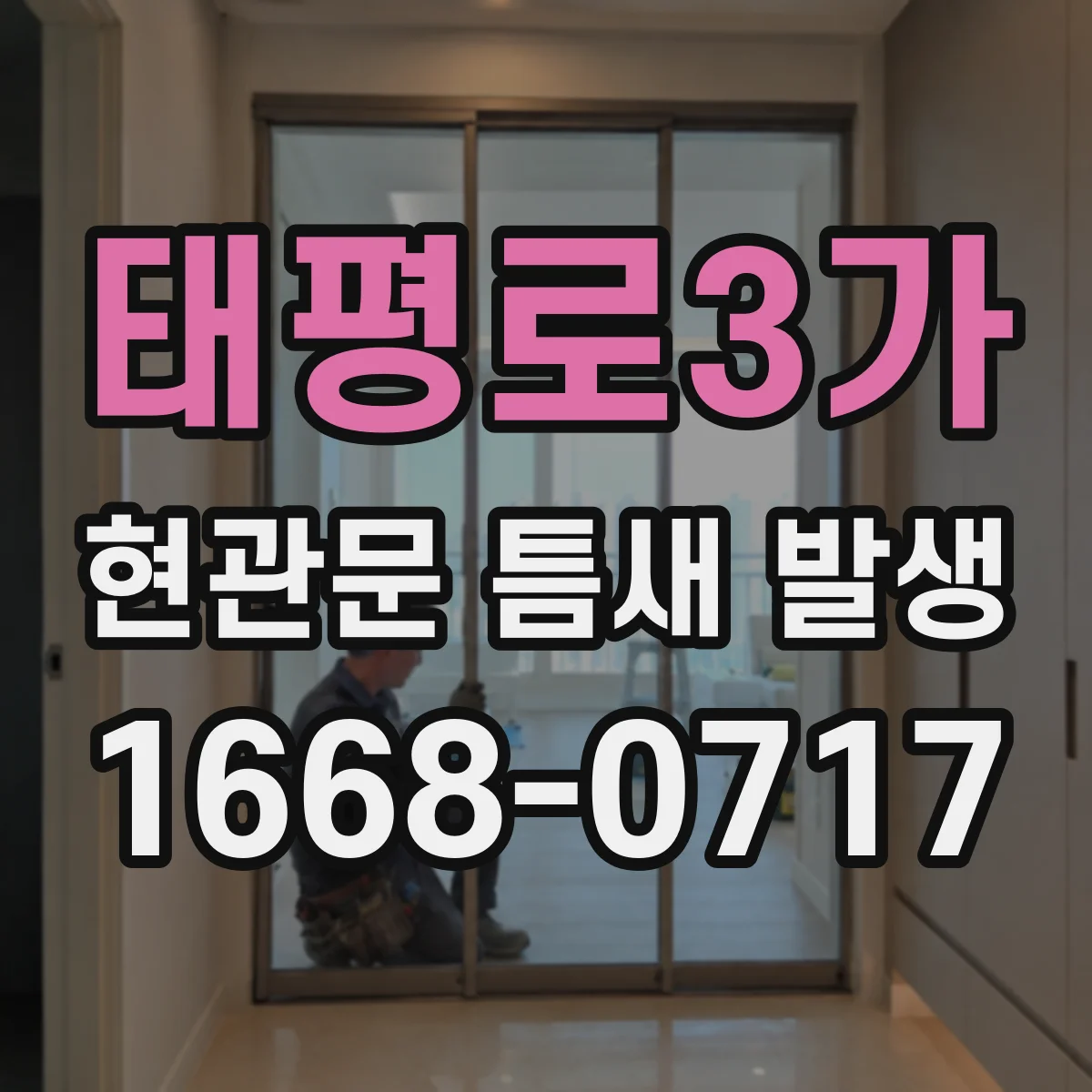 태평로3가 현관문 틈새 발생