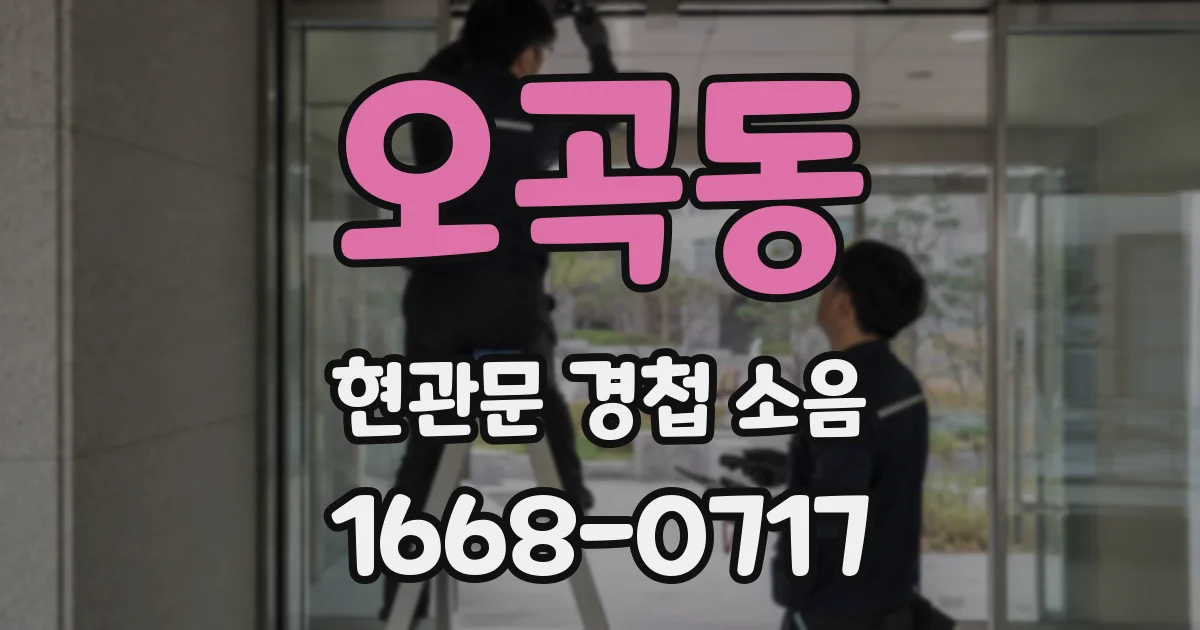 오곡동 현관문 경첩 소음