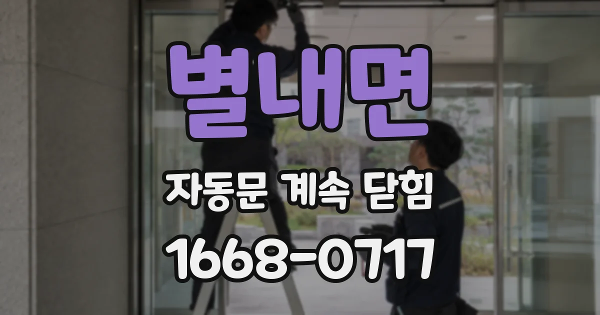 별내면 자동문 계속 닫힘