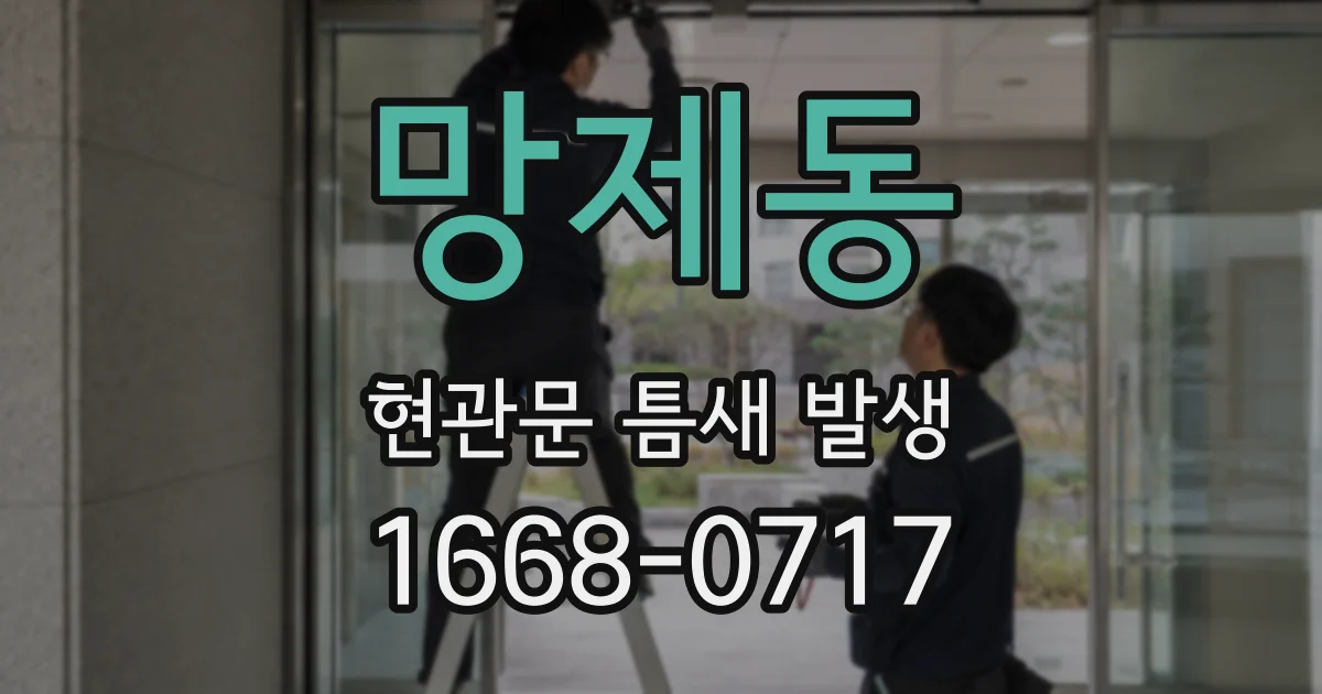 망제동 현관문 틈새 발생