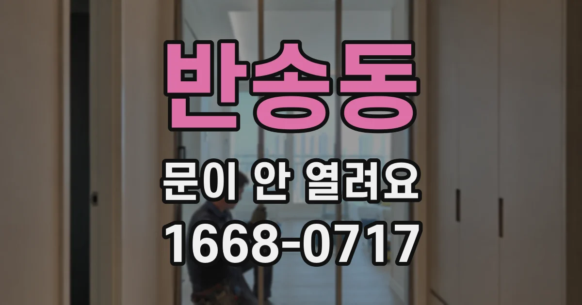 반송동 문이 안 열려요