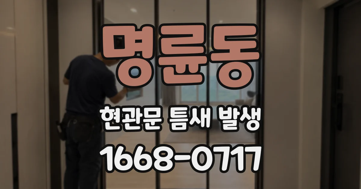 명륜동 현관문 틈새 발생