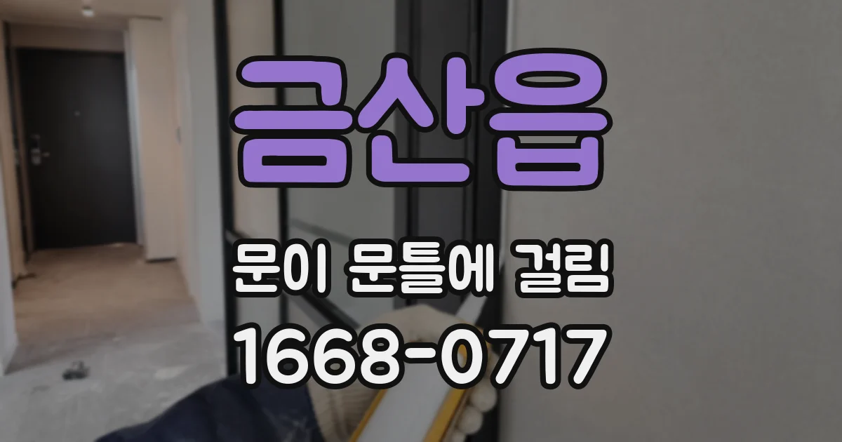 금산읍 문이 문틀에 걸림