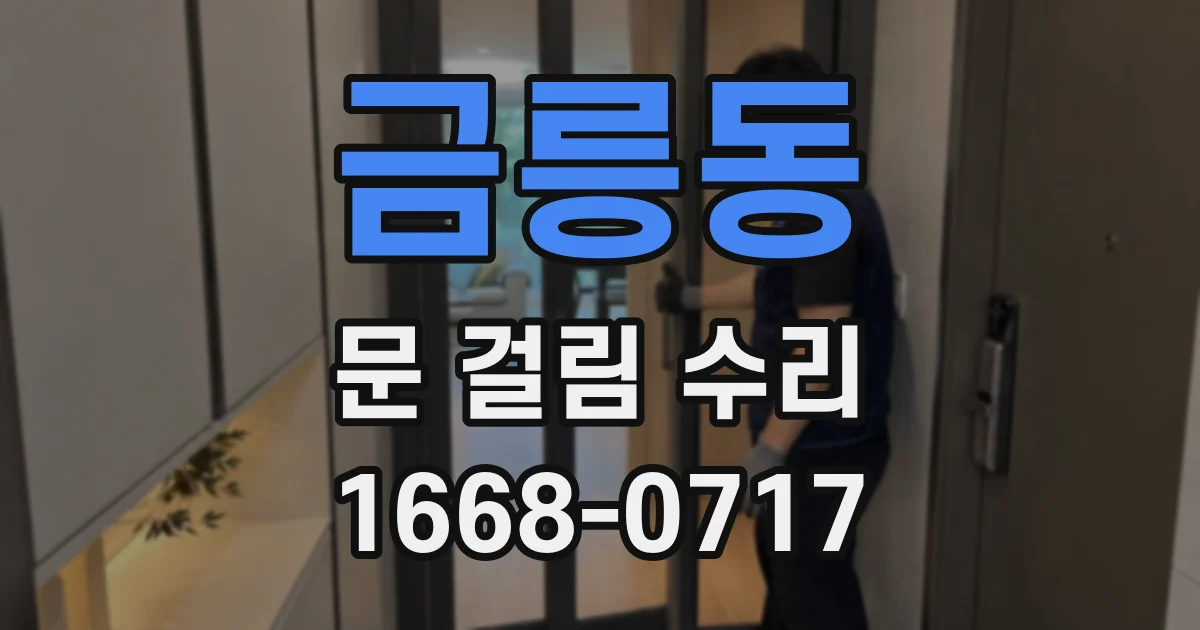 금릉동 문 걸림 수리