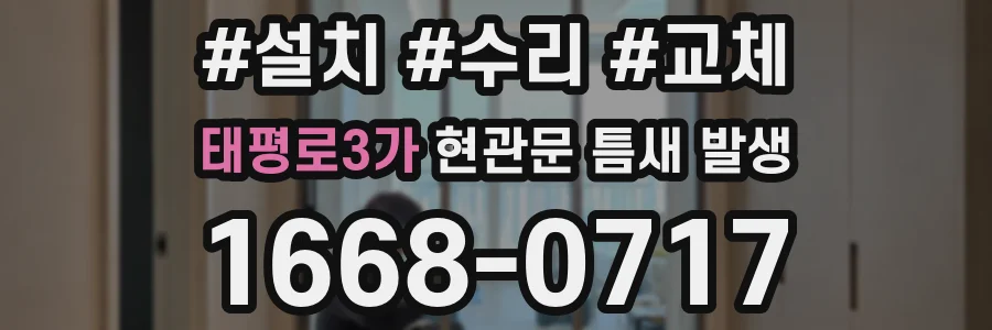 태평로3가 현관문 틈새 발생