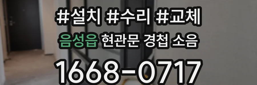 음성읍 현관문 경첩 소음