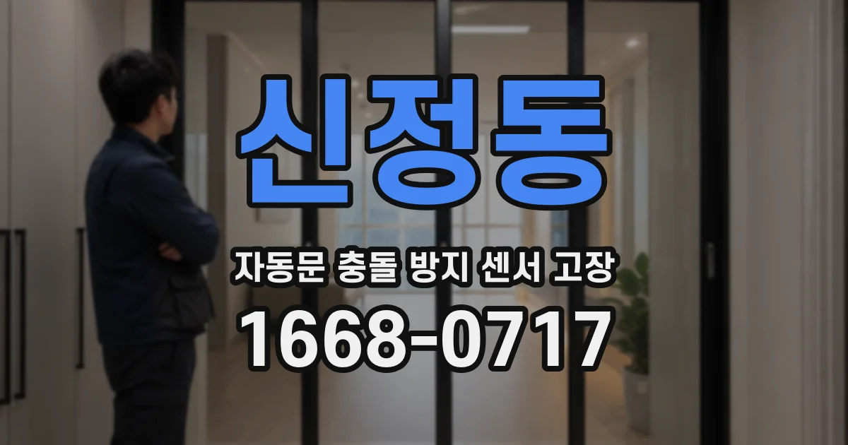 신정동 자동문 충돌 방지 센서 고장