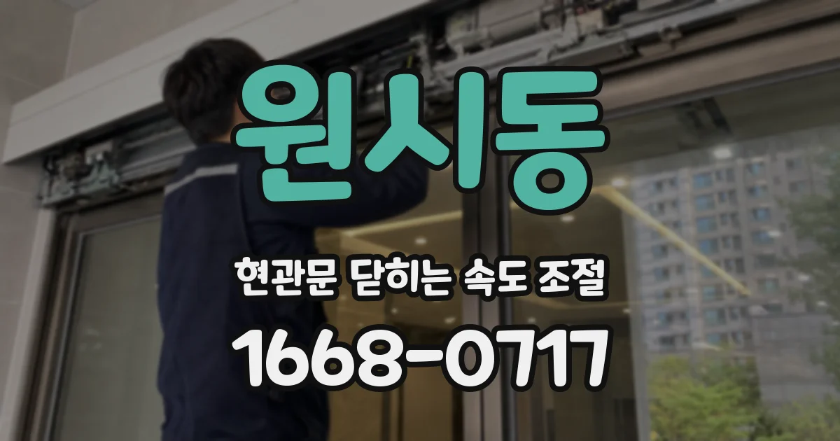 원시동 현관문 닫히는 속도 조절