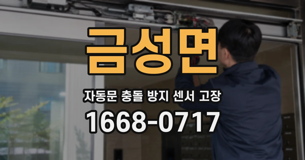 금성면 자동문 충돌 방지 센서 고장