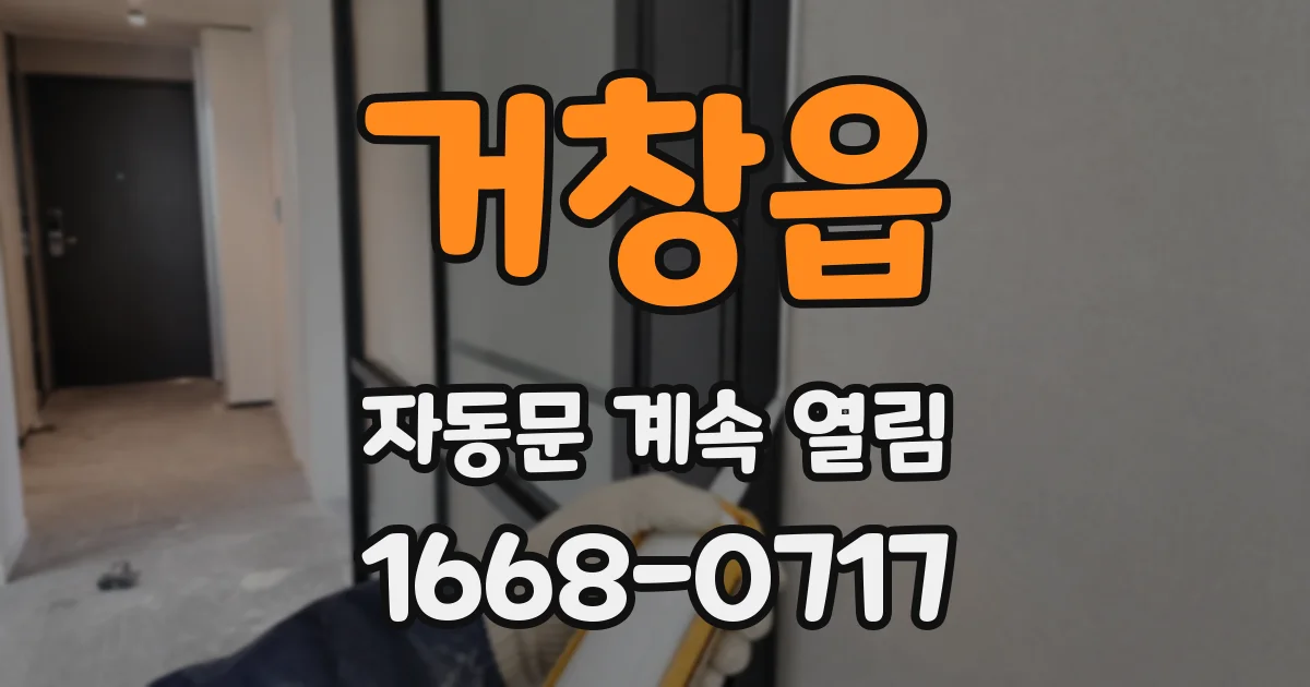거창읍 자동문 계속 열림
