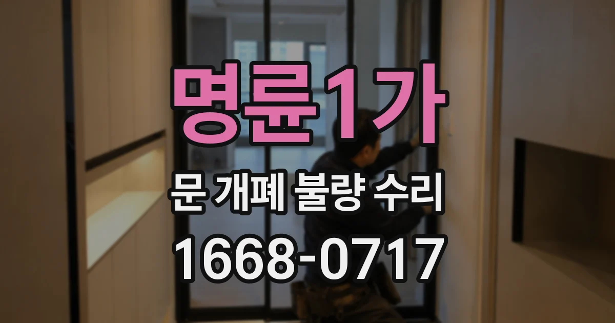 명륜1가 문 개폐 불량 수리