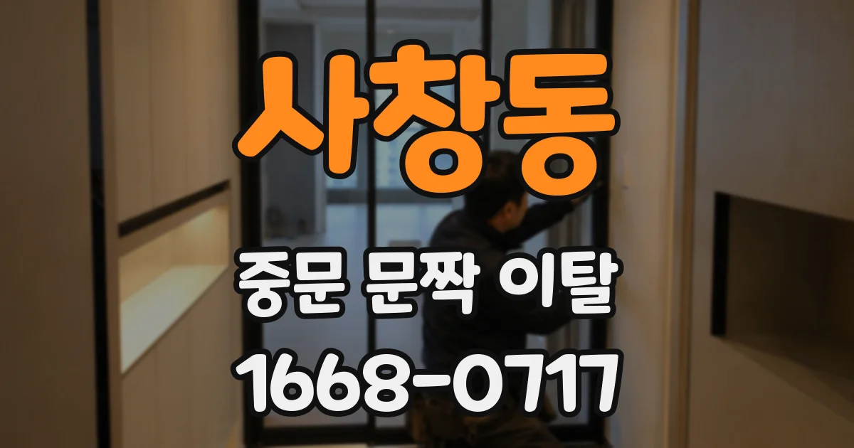 사창동 중문 문짝 이탈