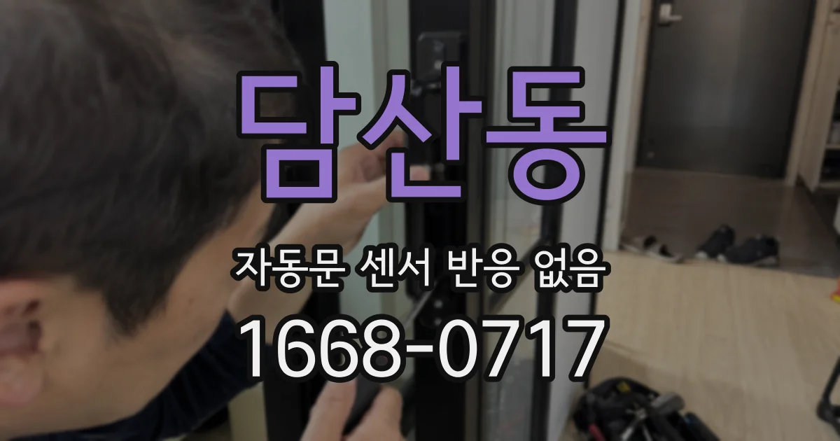 담산동 자동문 센서 반응 없음