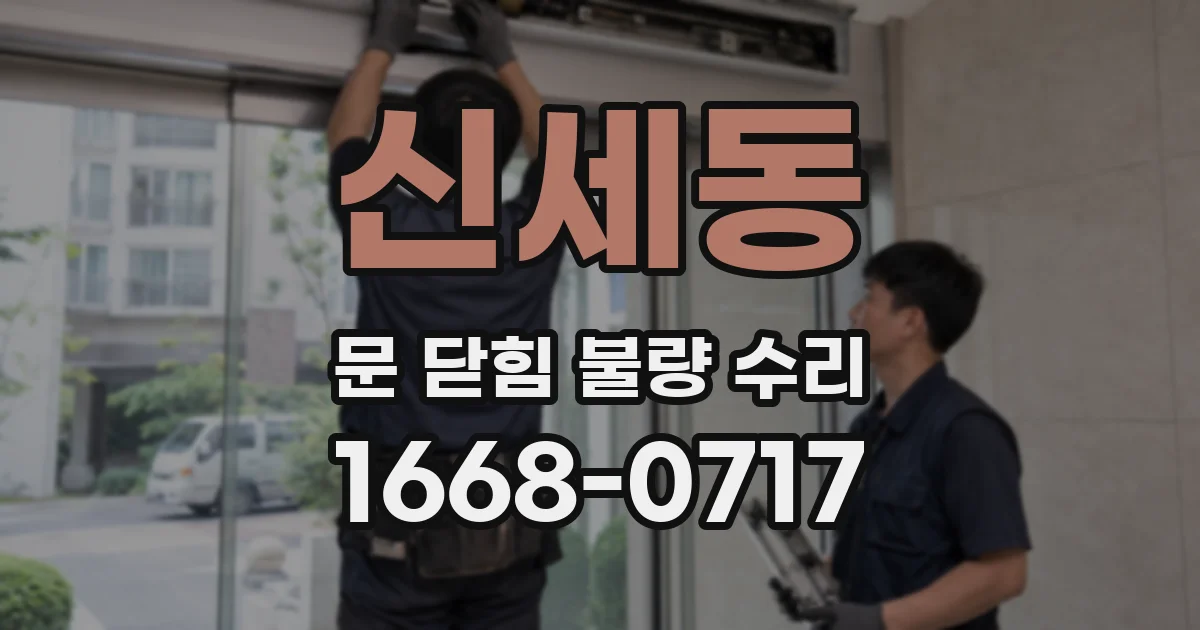 신세동 문 닫힘 불량 수리