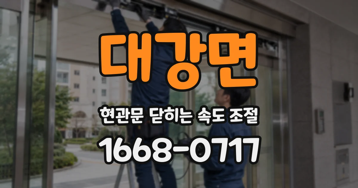 대강면 현관문 닫히는 속도 조절