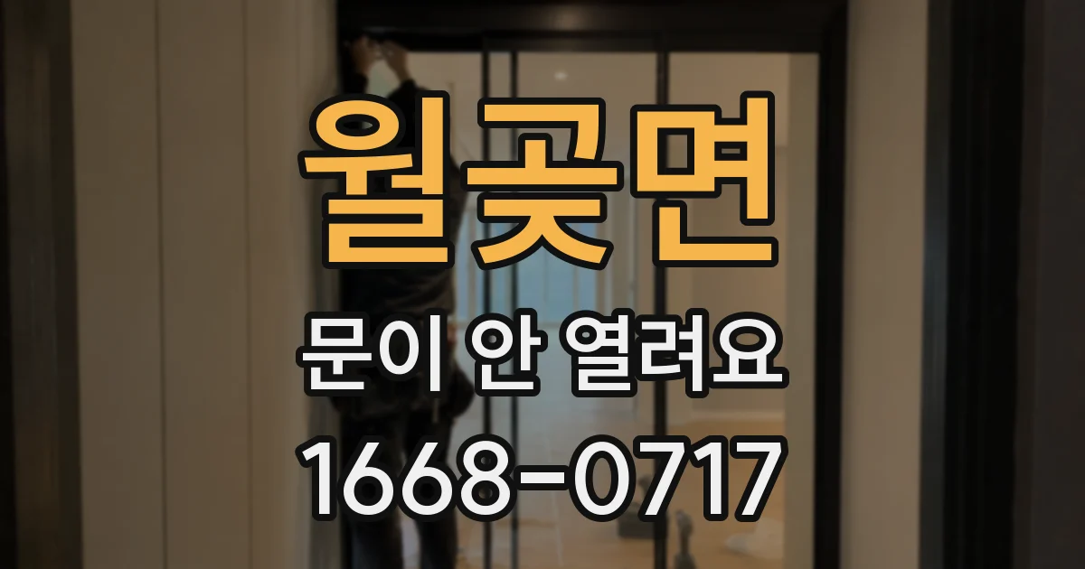 월곶면 문이 안 열려요