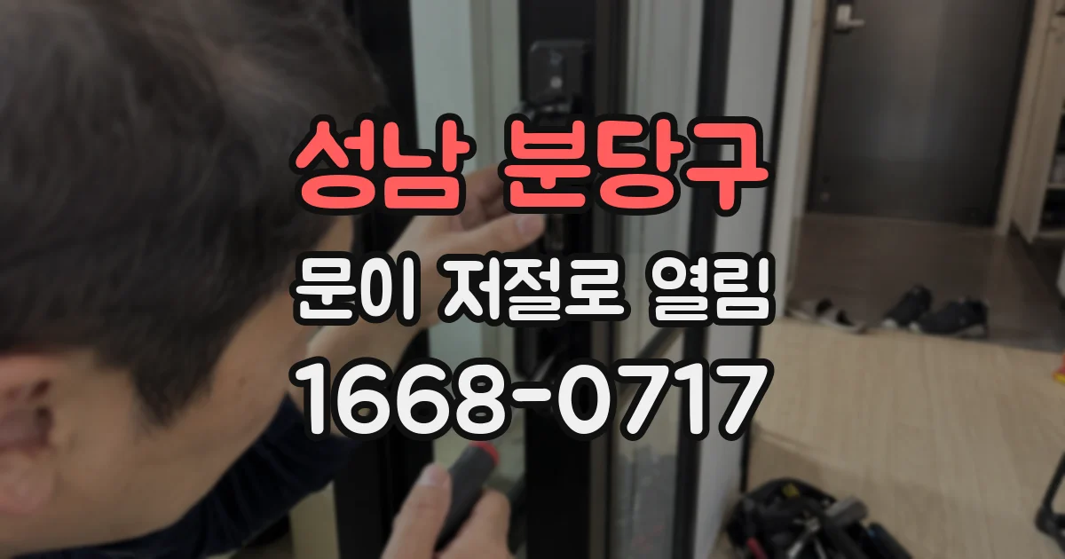 성남 분당구 문이 저절로 열림