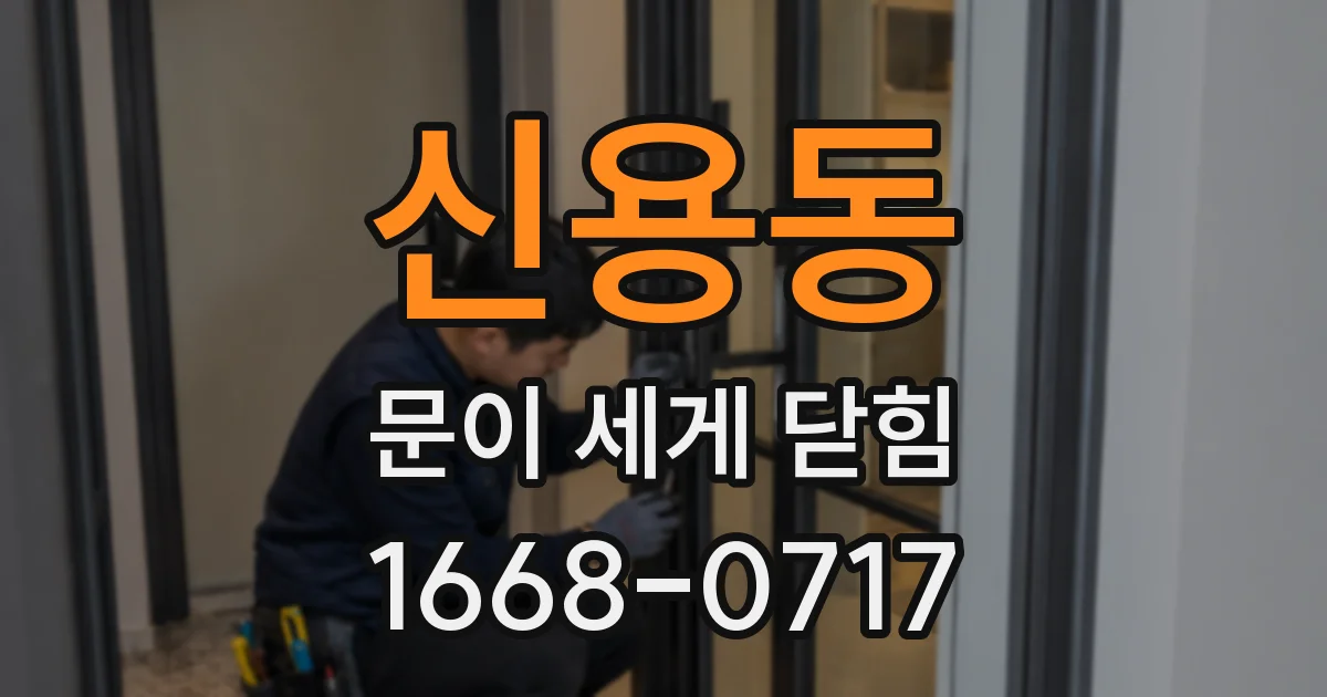 신용동 문이 세게 닫힘