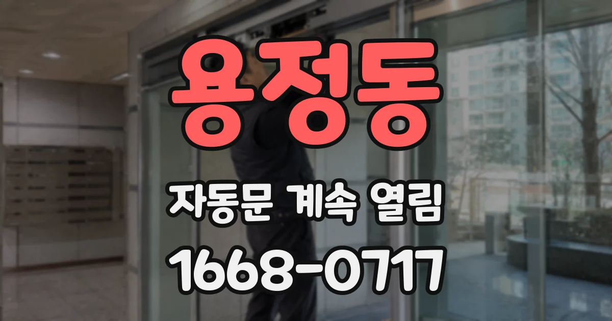 용정동 자동문 계속 열림