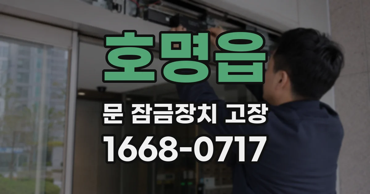 호명읍 문 잠금장치 고장