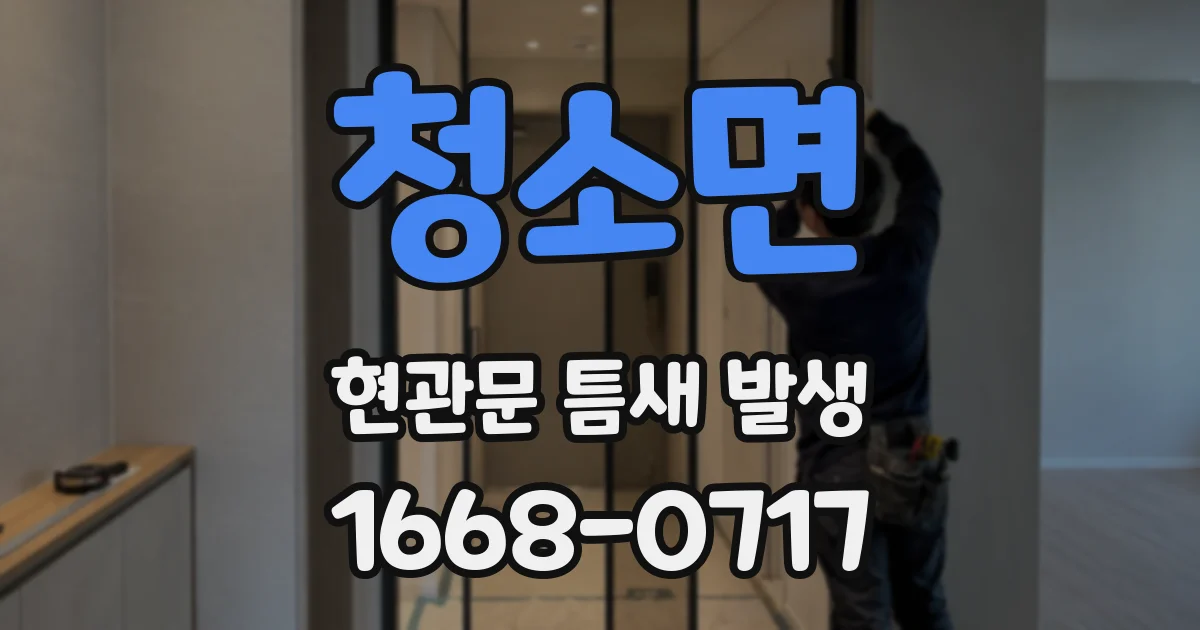 청소면 현관문 틈새 발생