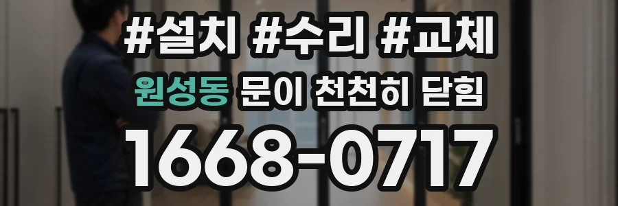 원성동 문이 천천히 닫힘