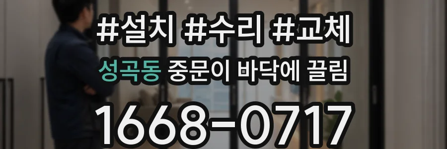 성곡동 중문이 바닥에 끌림