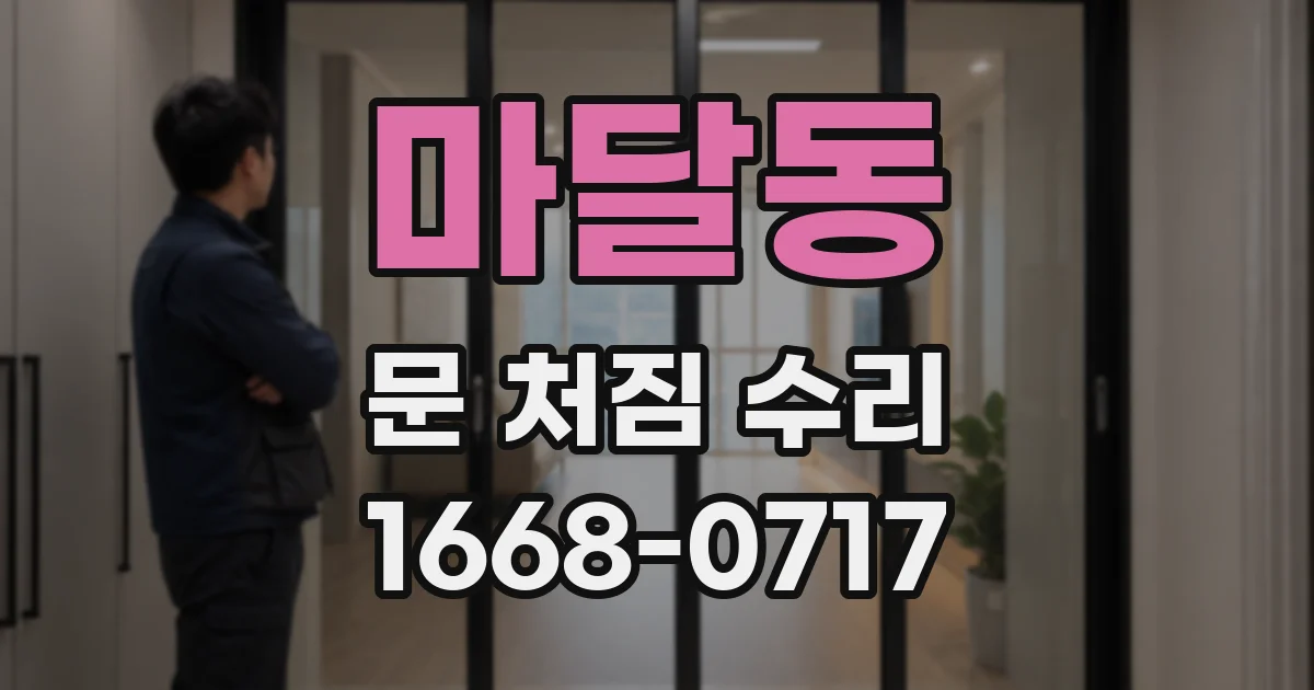 마달동 문 처짐 수리