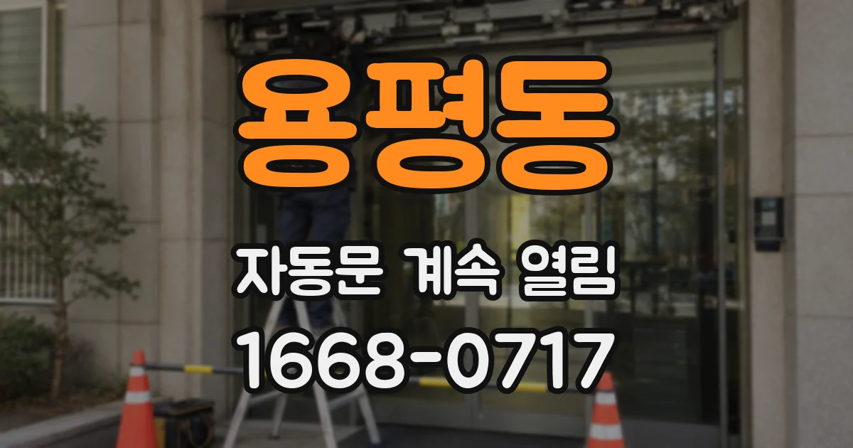 용평동 자동문 계속 열림