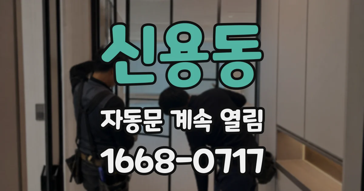 신용동 자동문 계속 열림