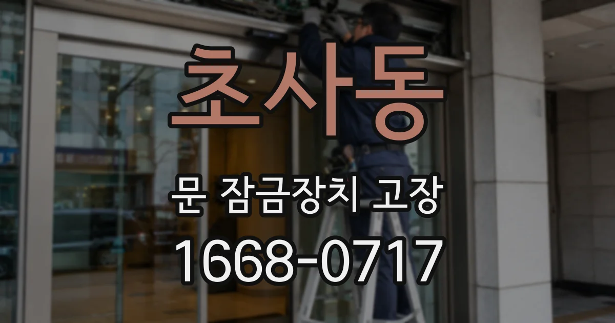 초사동 문 잠금장치 고장