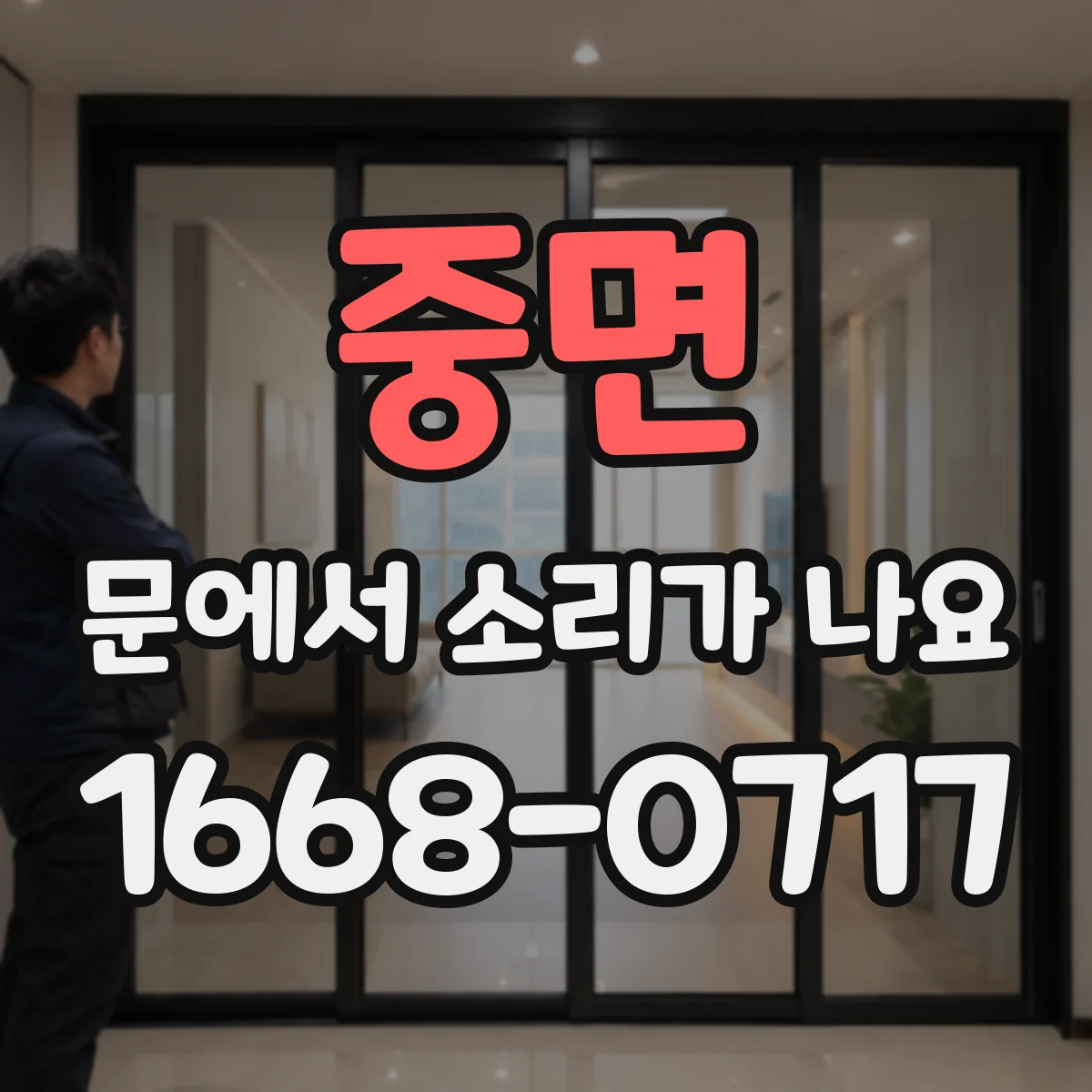 중면 문에서 소리가 나요