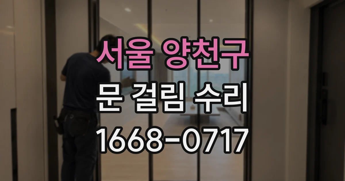 서울 양천구 문 걸림 수리