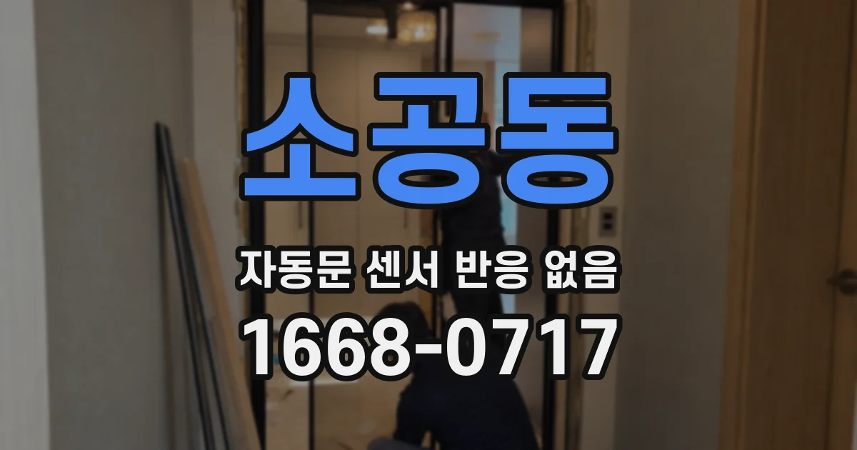 소공동 자동문 센서 반응 없음