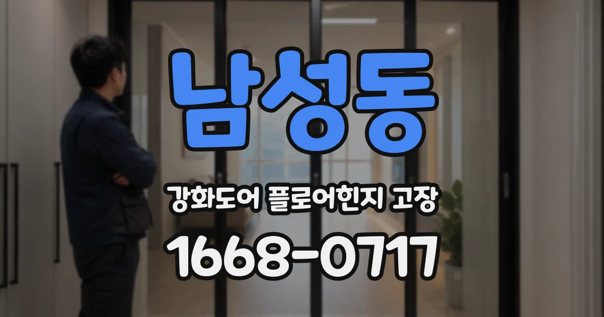 남성동 강화도어 플로어힌지 고장