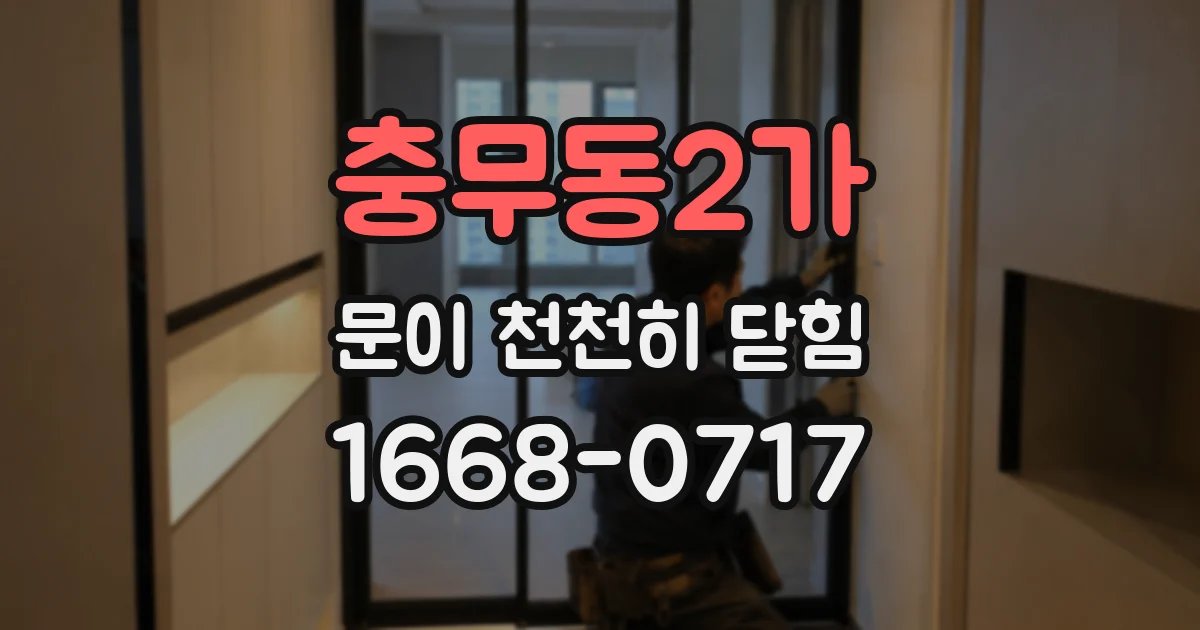 충무동2가 문이 천천히 닫힘