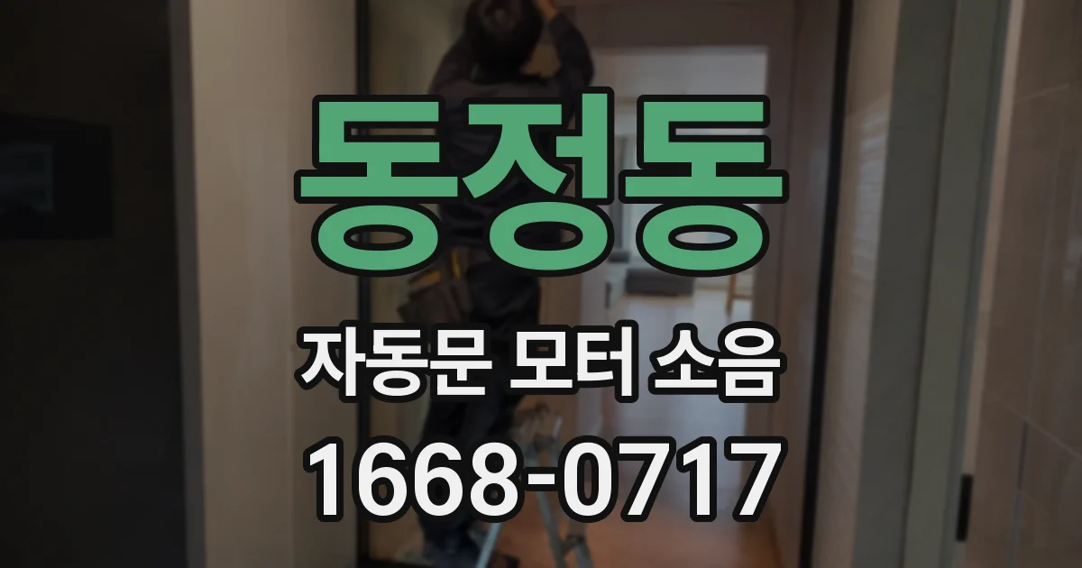 동정동 자동문 모터 소음