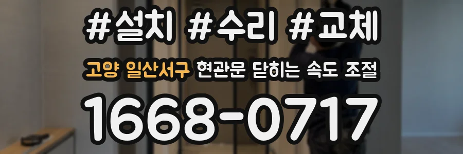 고양 일산서구 현관문 닫히는 속도 조절