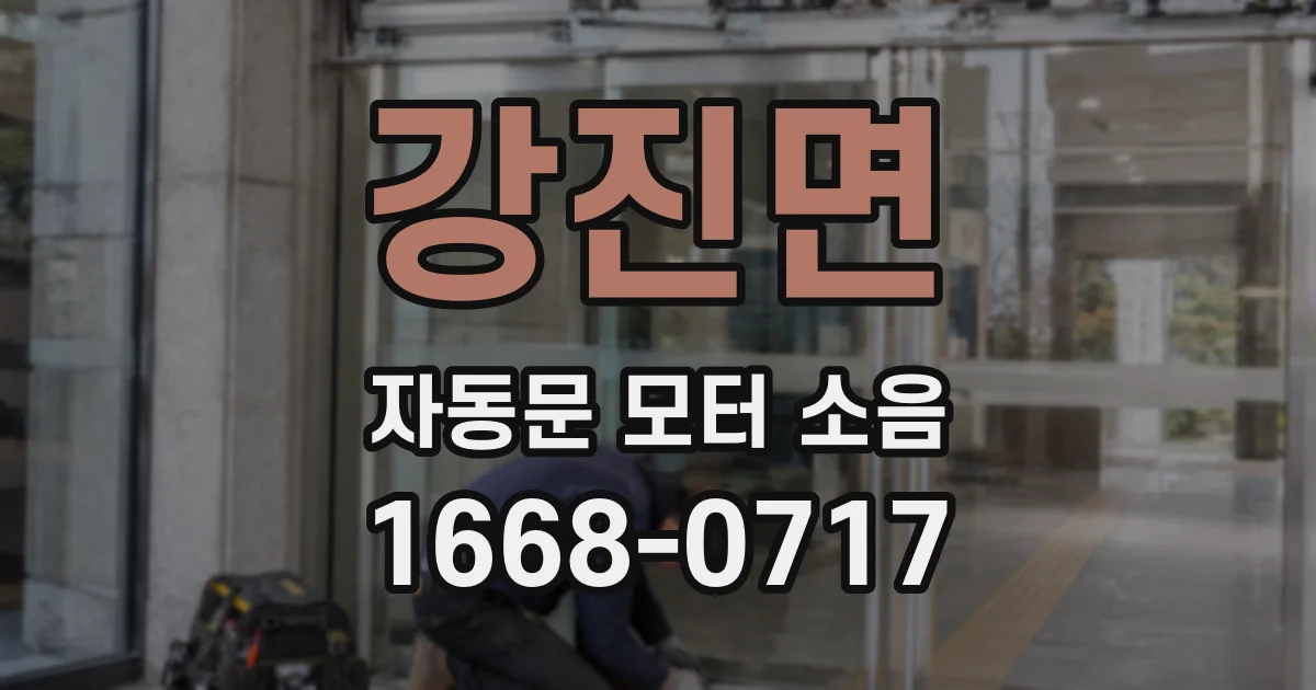 강진면 자동문 모터 소음