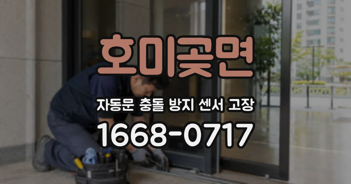 호미곶면 자동문 충돌 방지 센서 고장