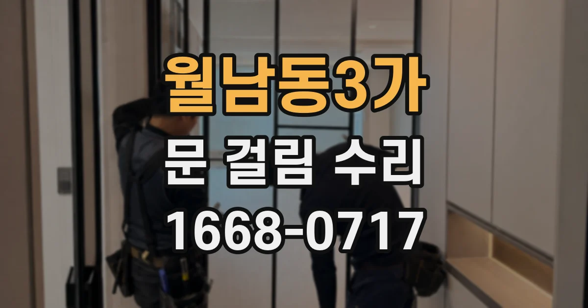 월남동3가 문 걸림 수리