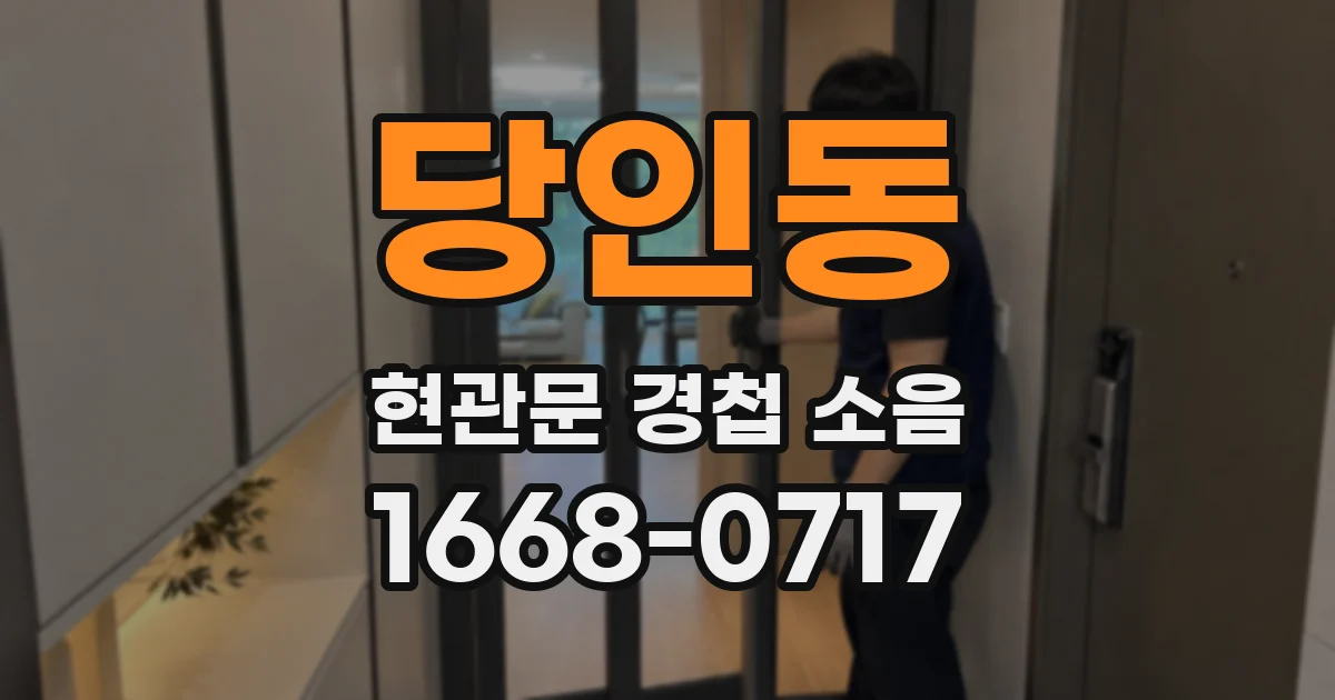 당인동 현관문 경첩 소음