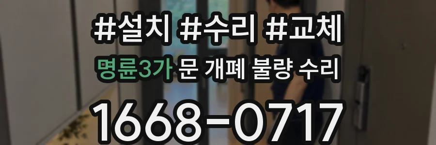 명륜3가 문 개폐 불량 수리